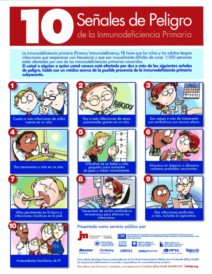 diez signos de alerta de las inmunodeficiencias primarias